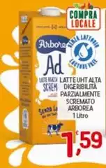 Arborea - Latte UHT Alta Dige/Bibita Parzialmente Scremato