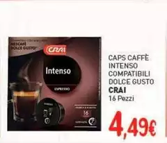 Crai - Caps Caffè Intenso Compatibili Dolce Gusto