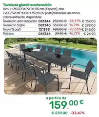 Tavolo Da Giardino Estensibile