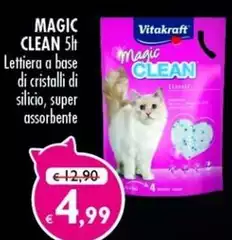 Vitakraft - Magic Clean Lettiera A Base Di Cristalli Di Silicio, Super Assorbente