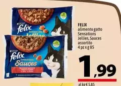 Purina - Felix Alimento Gatto Sensations, Jellies Sauces Assortito