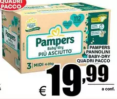 Pampers - Pannolini Baby-Dry Quadri Pacco