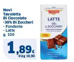 Novi - Tavoletta Di Cioccolato -30% Di Zuccheri