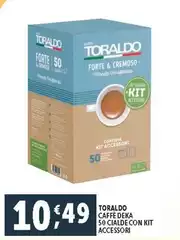 Toraldo - Caffe Deka 50 Cialde Con Kit Accessori