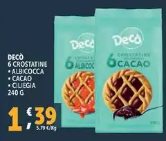 Deco - 6 Crostatine Albicocca