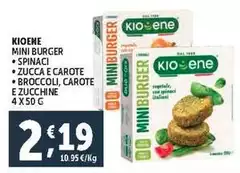 Kioene - Mini Burger/Zucca E Carote/ Broccoli/ Carote E Zucchine