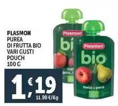 Plasmon - Purea Di Frutta Bio Vari Gusti Pouch
