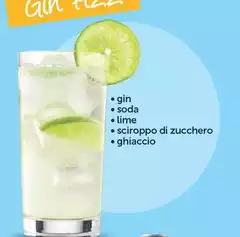 Gin Soda Lime/Sciroppo Di Zucchero/ Ghiaccio