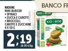 Kioene - Mini Burger/Spinaci/Zucca E Carote/Broccoli/Carote E Zucchine