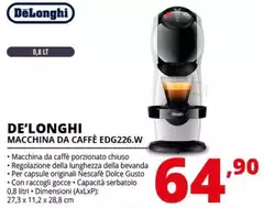 De Longhi - Macchina Da Caffè EDG226.W