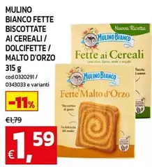 Mulino Bianco - Biscottate Ai Cereali/Dolcifette/Malto D'orzo