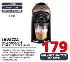 Lavazza - Macchina Caffè A Capsule Desea LM950