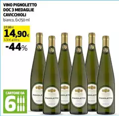 Cavicchioli - Vino Pignoletto DOC 3 Medaglie