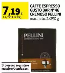 Pellini - Caffè Espresso Gusto Bar N°46 Cremoso