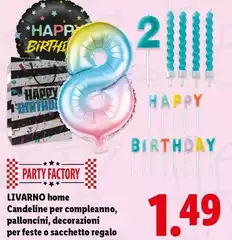 Livarno Home - Candeline Per Compleanno, Palloncini, Decorazioni Per Feste O Sacchetto Regalo
