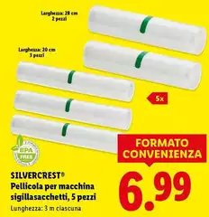 Silvercrest - Pellicola Per Macchina Sigillasacchetti, 5 Pezzi