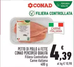 Conad - Petto Di Pollo A Fette Percorso Qualità