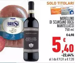 Solo - Morellino Di Scansano DOCG Mantellassi