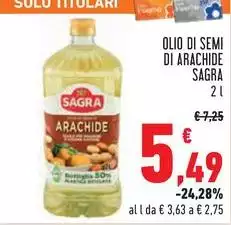 Sagra - Olio Di Semi Di Arachide