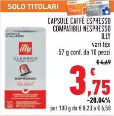 Illy - Capsule Caffè Espresso Compatibili Nespresso