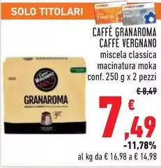 Caffè vergnano - Caffè Granaroma