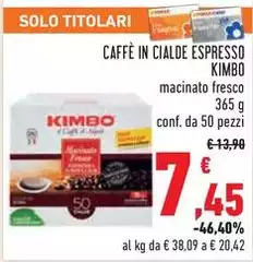 Kimbo - Caffè In Cialde Espresso