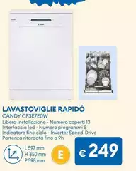 Candy - Lavastoviglie Rapidó CF3E7E0W