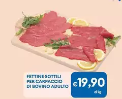 Fettine Sottili Per Carpaccio Di Bovino Adulto