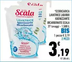 Scala - Ecoricarica Lavatrice Liquido Igienizzante Bicarbonato