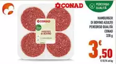 Conad - Hamburger Di Bovino Adulto Percorso Qualità