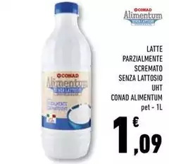 Conad - Latte Parzialmente Scremato Senza Lattosio UHT Alimentum