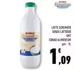 Conad - Latte Scremato Senza Lattosio UHT Alimentum