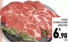 Fettine Di Coppa Di Suino Senza Osso