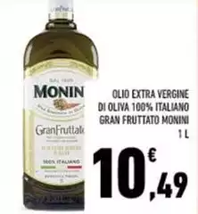 Monini - Olio Extra Vergine Di Oliva 100% Italiano Gran Fruttato