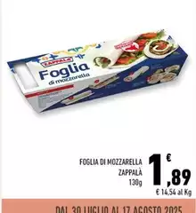 Zappalà - Foglia Di Mozzarella