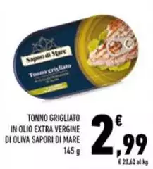 Sapori di mare - Tonno Grigliato In Olio Extra Vergine Di Oliva
