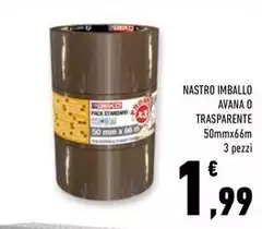 Nastro Imballo Avana O Trasparente