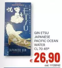 Etsu - Gin  Japanese Pacific Ocean Water