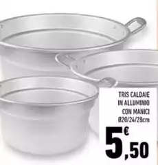 Tris Caldaie In Alluminio Con Manici