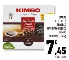 Kimbo - Cialde Per Caffe Esressso Macinato Fresco