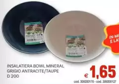 Insalatiera Bowl Mineral Grigio Antracite/Taupe