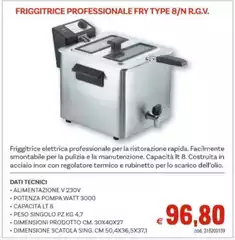 Rapida - Friggitrice Professionale Fry Type 8/N R.G.V