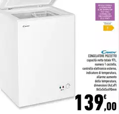 Candy - Congelatore Pozzetto