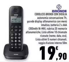 Brondi - Cordless  Con Sveglia