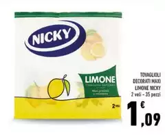 Nicky - Tovaglioli Decorati Maxi Limone