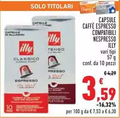 Illy - Capsule Caffè Espresso Compatibili Nespresso