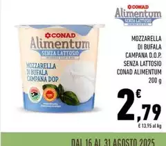 Conad - Mozzarella Di Bufala Campana D.O.P. Senza Lattosio