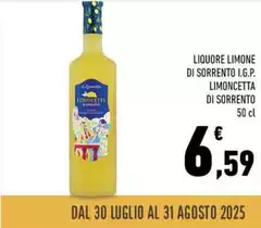 Limoncè - Liquore Limone Di Sorrento I.G.P. Limoncetta Di Sorrento