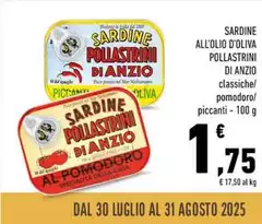 Pollastrini di anzio - Sardine All'olio D'oliva
