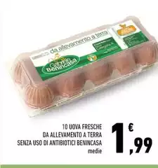 Benincasa - 10 Uova Fresche Da Allevamento A Terra Senza Uso Di Antibiotici